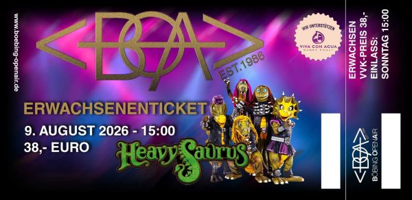 HEAVYSAURUS - Erwachsenenticket - Digital