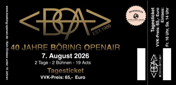 BOA 2026 - 1 Tagesticket - Freitag - Hardticket